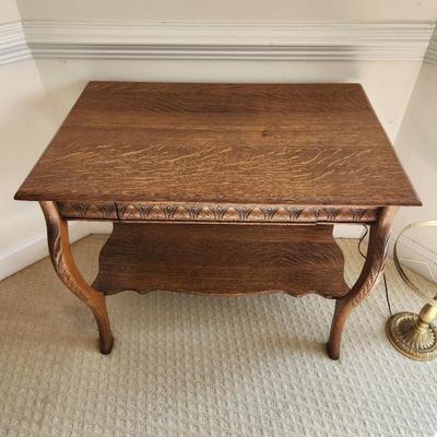 Tiger Oak Table w drawer