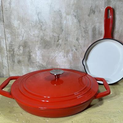 Cooks Essentials Cast Iron 12” Everyday Pan With Lid 