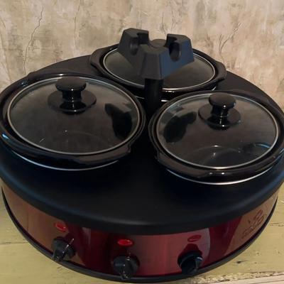 Cooks Companion Three Pot Slow Cooker