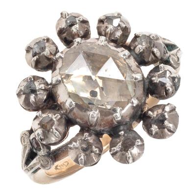 Sale Photo Thumbnail #378: Georgian Diamond, 14k, Silver Ring