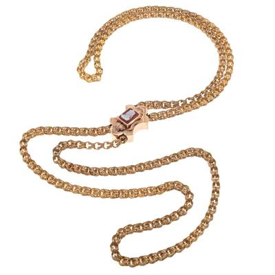 Sale Photo Thumbnail #165: Victorian Hardstone Cameo Slide, 14k Chain