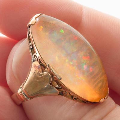Sale Photo Thumbnail #77: Opal, 14k Yellow Gold Ring