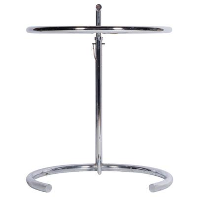 Sale Photo Thumbnail #629: Eileen Gray Style Chrome and Glass Side Table
