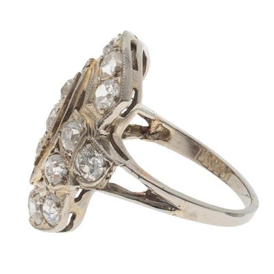 Sale Photo Thumbnail #455: Edwardian Diamond, 18k White Gold Ring