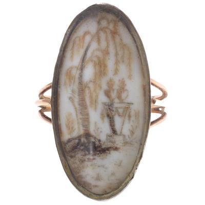 Sale Photo Thumbnail #373: Georgian 18k, Silver Mourning Ring