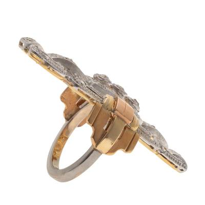 Sale Photo Thumbnail #18: Art Deco Style Diamond, 18k Ring