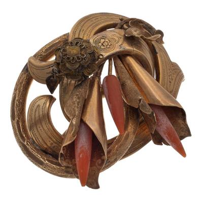 Sale Photo Thumbnail #140: Victorian Coral, 14k Yellow Gold Brooch