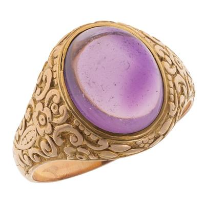 Sale Photo Thumbnail #441: Amethyst, 14k Yellow Gold Ring