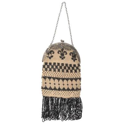 Sale Photo Thumbnail #2: Art Deco Bead and Knit Evening Bag