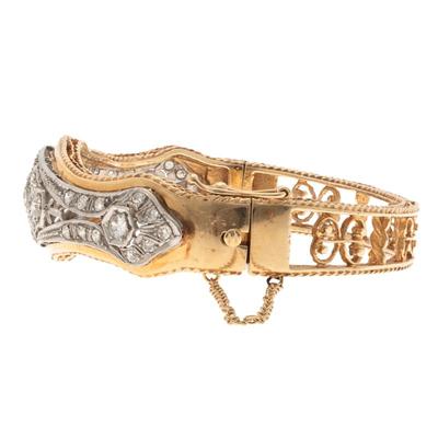 Sale Photo Thumbnail #450: Diamond, Platinum, 14k Bracelet