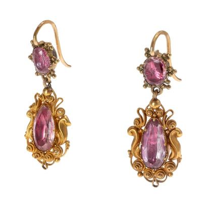 Sale Photo Thumbnail #383: Pair of Georgian 18k Yellow Gold Earrings