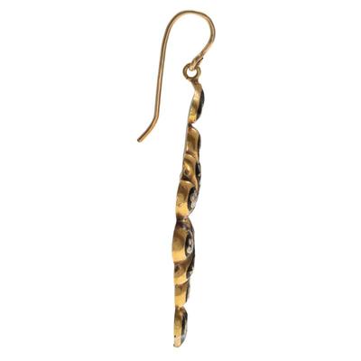 Sale Photo Thumbnail #291: Pair of Victorian Enamel, 14k Yellow Gold Earrings