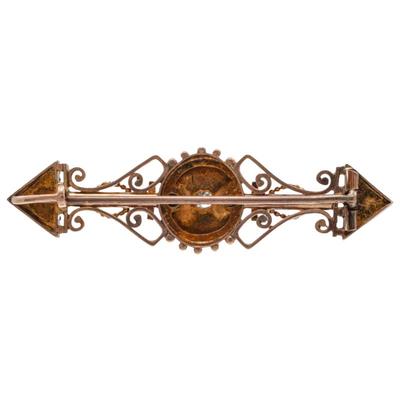 Sale Photo Thumbnail #294: Victorian Diamond, 14k Tri-Color Bar Pin