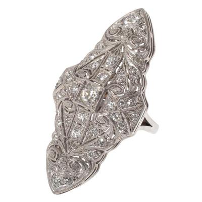 Sale Photo Thumbnail #537: Diamond, 18k White Gold Ring