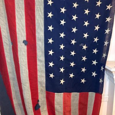 Qty 2 - 45 and 48 Star American Flags