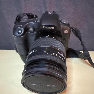 Canon EOS D60 digital SLR with Tokina AF 24-200mm lens