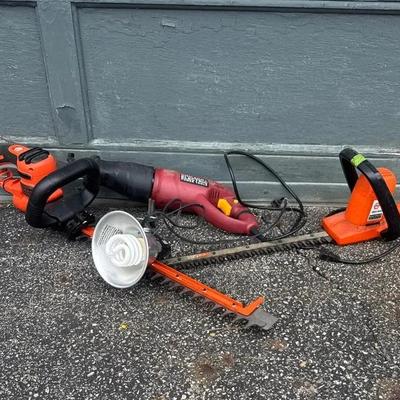 Various Power Tools And Work Light