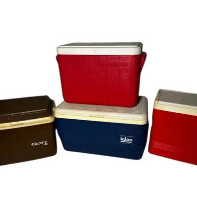 Styrofoam Six Coolers. One Gott, One Coleman,one igloo, 2 Styrofoam