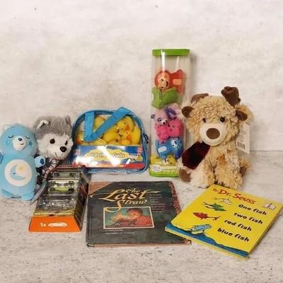 Kids' Entertainment Lot: Dr. Seuss Books, Plush Toys, Matchbox Cars & Bath Ducks