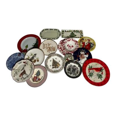 Huge Lot Of Christmas Plates. Great For Giving Cookies To Your Friends!