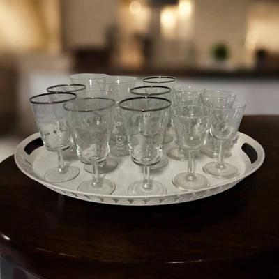 Various Sized Crystal Wine Glasses