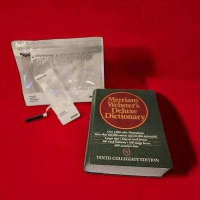 Merriam Webster's Dictionary & Magnifying Kit