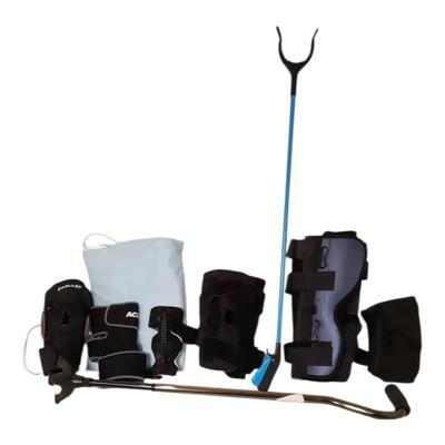 Mobility & Orthopedic Recovery Lot - Braces, Cane, Reacher