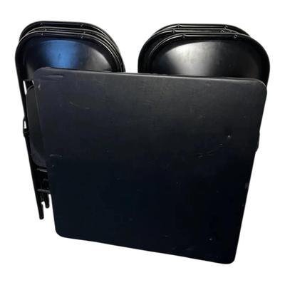 Card table and six chairs