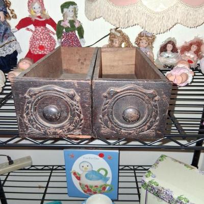 Sale Photo Thumbnail #22: Antique Sewing Cabinet Drawers 