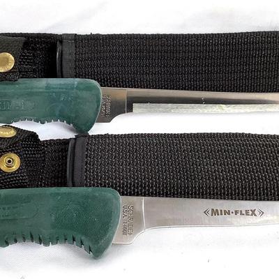 Old Timer Fillet Knives – 2-Piece Lot w/ Sheaths
