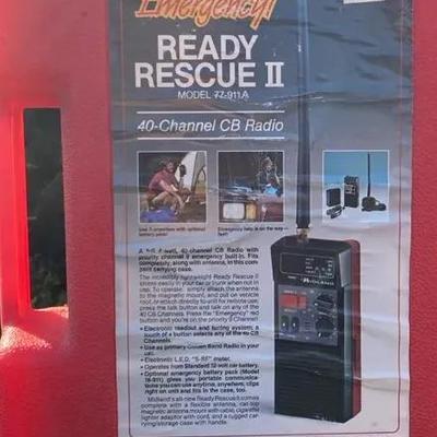 Midland Emergency Ready Rescue II CB Radio Kit – 40 Channel, Red Case