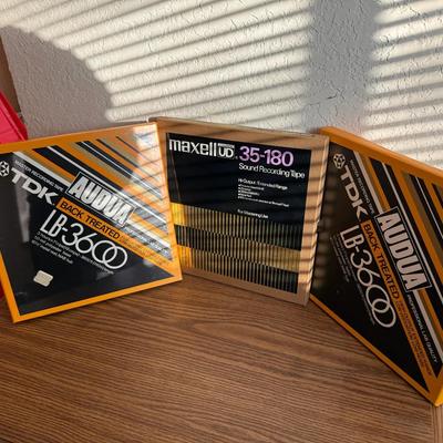 Vintage Reel-to-Reel Tape Lot – Sealed TDK Audua LB-3600 & Maxell UD 35-180