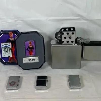 Vintage & Modern Zippo Lighter Lot – Includes Cases