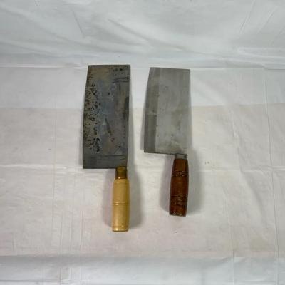 Butcher Meat Cleavers – Pair, Vintage Kitchen Tools