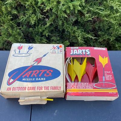 Two Vintage Jarts Lawn Dart Game Sets with Original Boxes