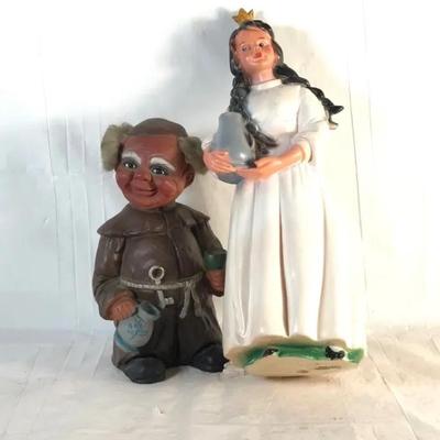 “Vintage Heico German Monk Bobblehead & Religious Figure – Rubber/Plastic, Mid-Century