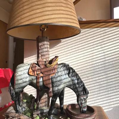 Stainmaster Western Horse Table Lamp with Shade – Made in USA #1