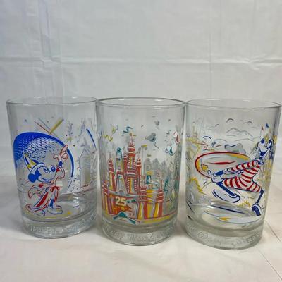 Vintage Disney Character Drinking Glasses (Set of 3) © Disney Made in USA