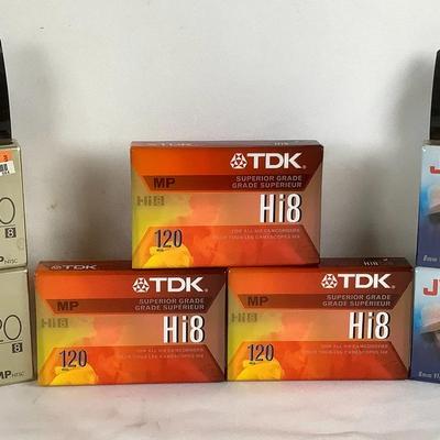 New Old Stock - Audio Tape Lot – JVC 8mm & TDK Hi8 120