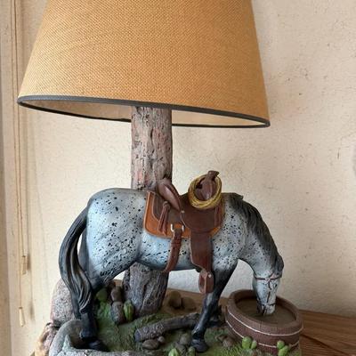 Stainmaster Western Horse Table Lamp with Shade – Made in USA Lamp #2