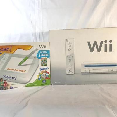 Nintendo Wii Console Bundle w/ Box, Drawsome Tablet & Games