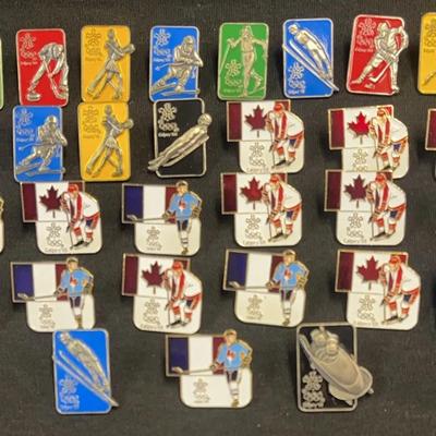 Lot Of 30 Trading Pins 1988 Calgary Olympics