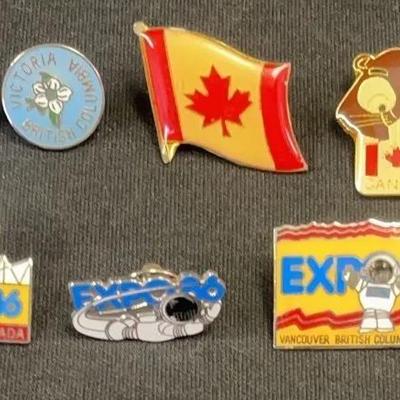 1986 Expo Trading Pins * Victoria & Canada Pins