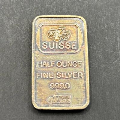 Suisse Half Ounce Fine Silver Bullion 