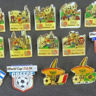 Lot Of 15 1994 World Cup Trading Pins