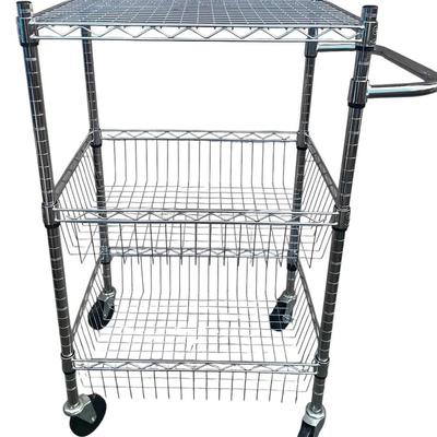 Metro Shelving Rolling Cart with Towels Rack/Handle
