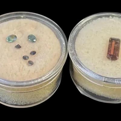 7 Loose Faceted Gemstones * Bi-color Tourmaline 1.2ct