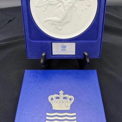 Royal Copenhagen Porcelain Bisque Relief Plaque * Dagen “The Day” 