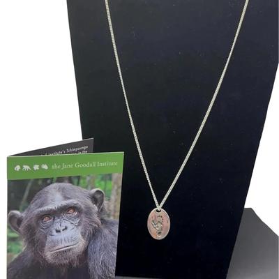 The Jane Goodall Institute Sterling Silver Penroyal Pendant and 24” Chain * 13.95g