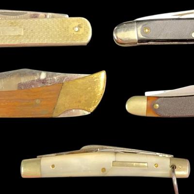 5 Vintage Folding Pocket Knives